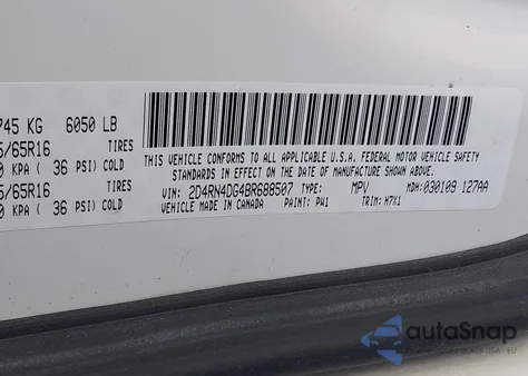 2011 Dodge Grand Caravan Express z USA, uszkodzony, nr VIN 2D4RN4DG4BR688507